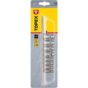 Topex 39d375 bussole torxs 1/4, , 3/8, 9 pezzi assortiti ds