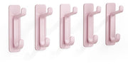 Hanger in plastica - 5 pezzi - 8,5*3*3,5 cm - Hanger perimetrale - Per l'organizzazione di abiti, calze, ecc. - Solida e duratura - Senza bisogno di forare - Hanger per abiti e articoli di uso quotidiano - Hanger per articoli da bagno e sanitari