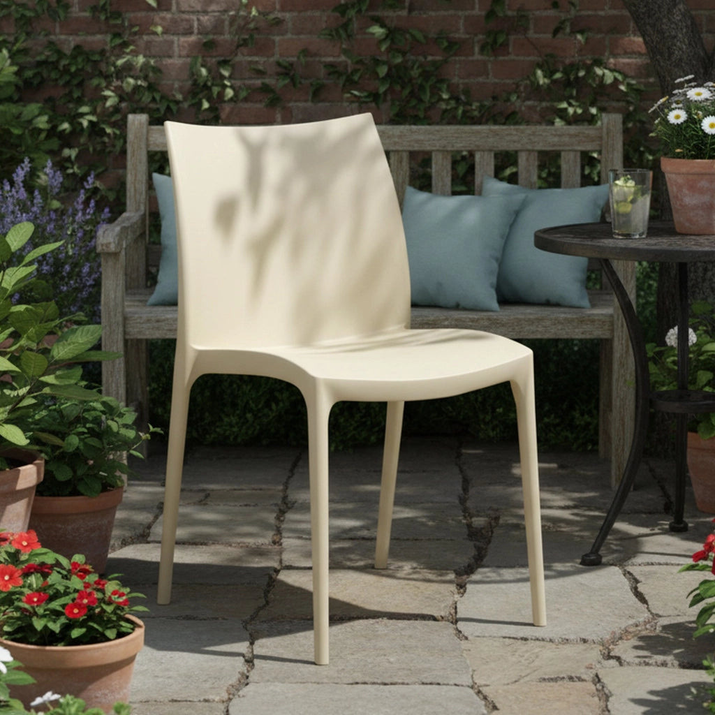 Grover, Sedia da Esterno una Sedia Made in Italy, Beige