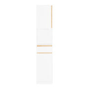 SoBuy Mobile bagno salvaspazio Mobile alto con 2 ante Mobile a colonna bagno angolare Bianco 35x33x170cm BZR80-W