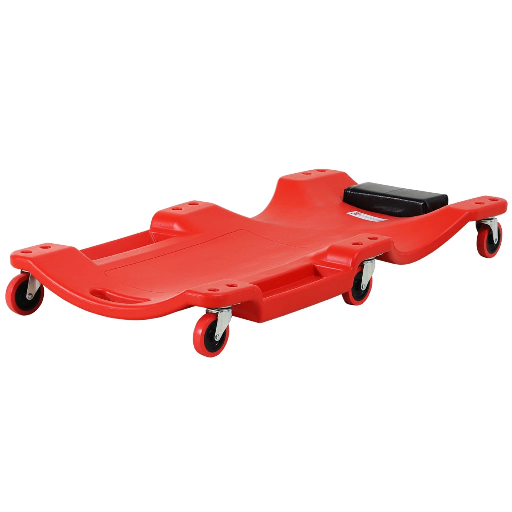 Tavolo da lavoro con ruote ¨C zephmum ¨C 100x48x12 cm Rosso