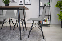 Sedia Valora OSAKA con gambe grigie e nere, design ergonomico x4