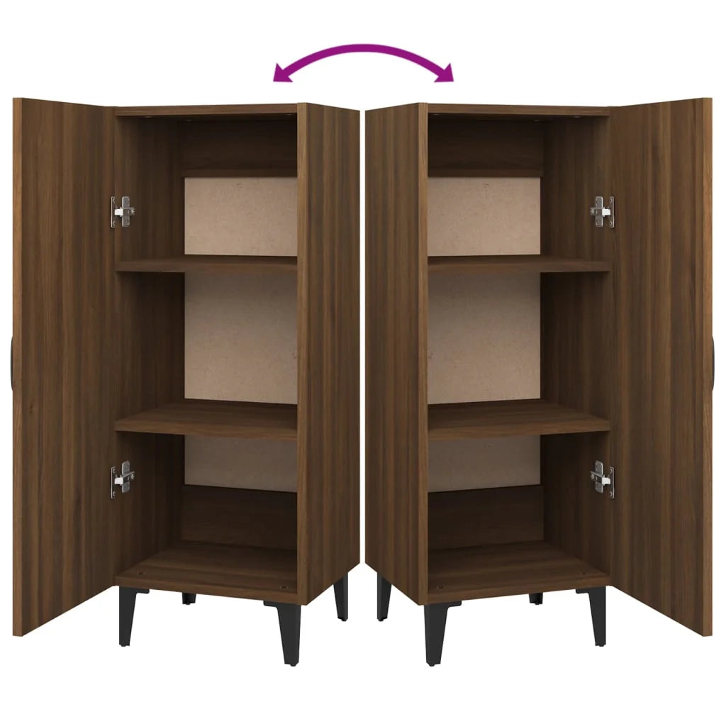 Buffet credenza cassettiera mobiletto mobile contenitore organizer per cucina soggiorno salotto 34,5 x 34 x 90 cm legno ingegnerizzato marrone 02_0031195
