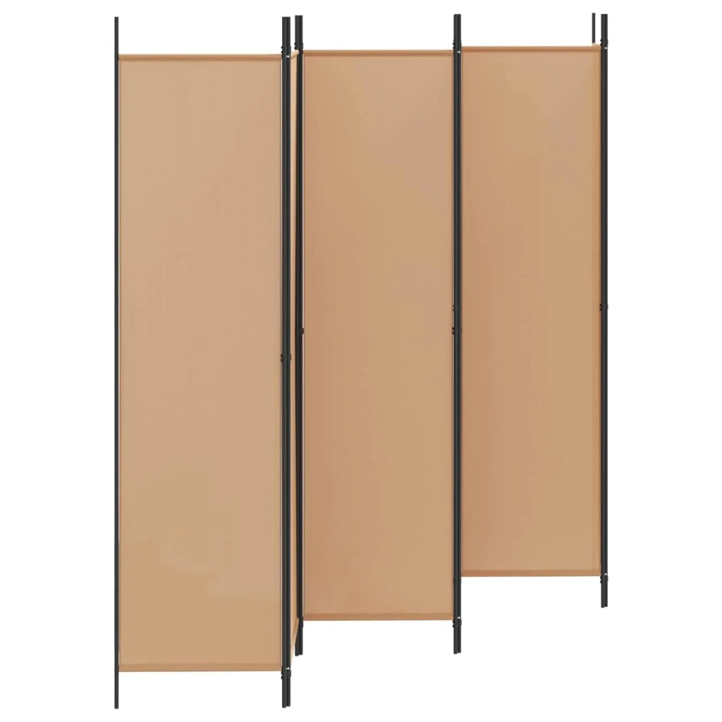 Divisore per Stanza a 6 Pannelli Beige 300 x 200 cm Tessuto