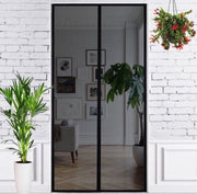 Velo di finestra magnetico - Porta finestra in vetro di fibra ottica - 210 x 91 cm – Nero