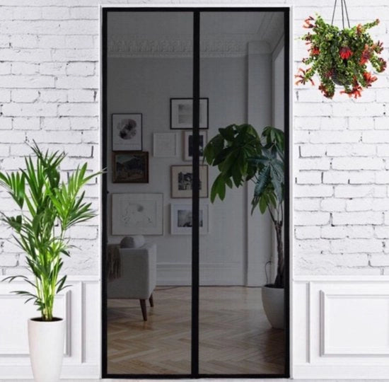 Velo di finestra magnetico - Porta finestra in vetro di fibra ottica - 210 x 91 cm – Nero