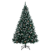Albero di Natale | Decorazioni natalizie Artificiale Incernierato con 300 LED 180 cm