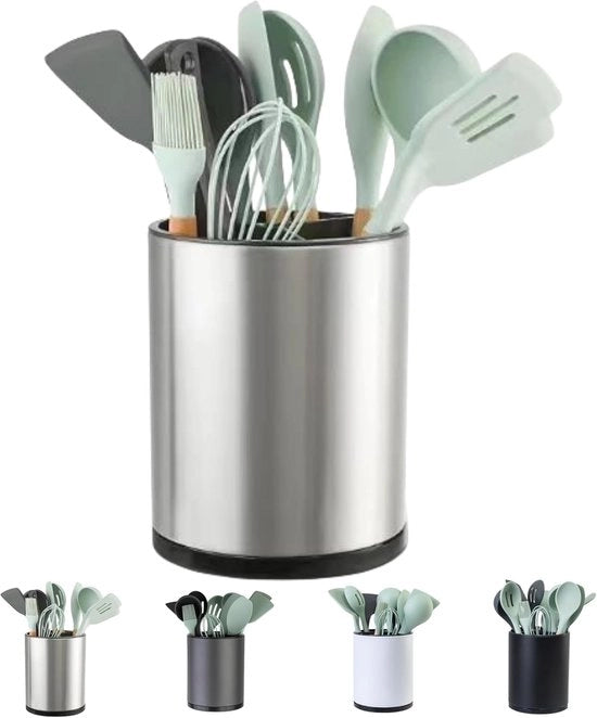 Hanger per cucina con 3 ripiani e 360° rotazione in alluminio con 3 compartimenti.