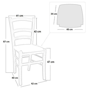 Sedia legno venezia turchese con seduta in similpelle tortora
