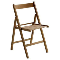 Sedia richiudibile pieghevole  in legno di faggio color noce marrone giardino