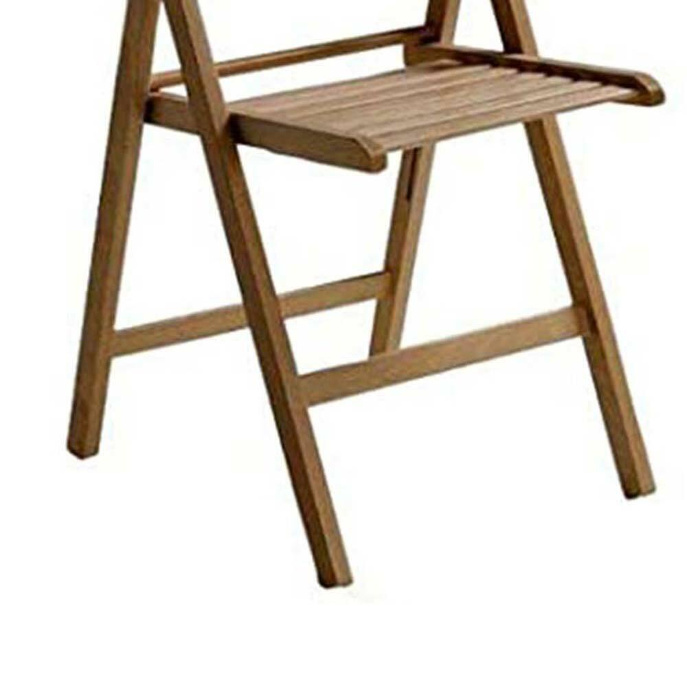 Sedia richiudibile pieghevole  in legno di faggio color noce marrone giardino