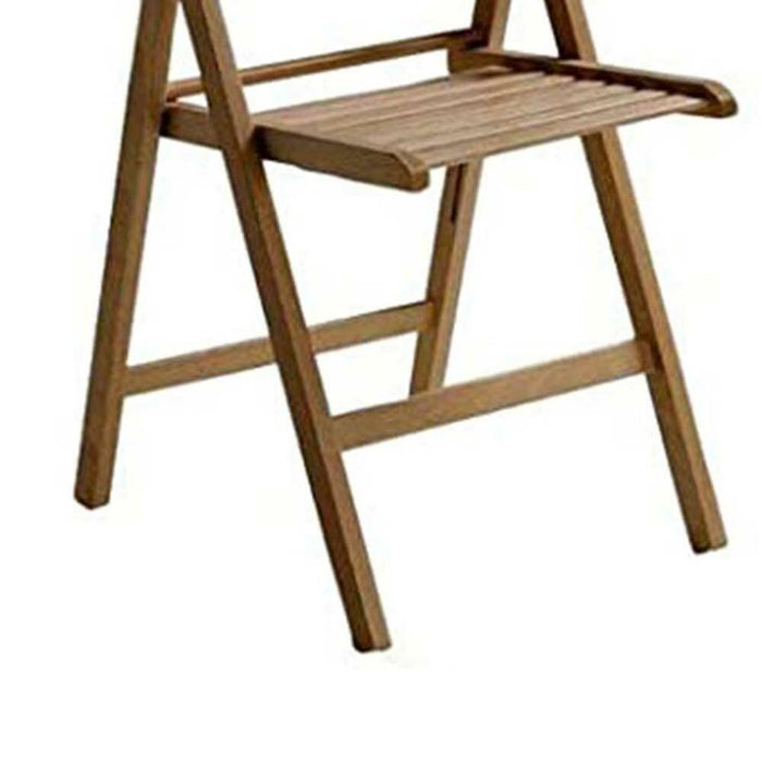 Sedia richiudibile pieghevole  in legno di faggio color noce marrone giardino