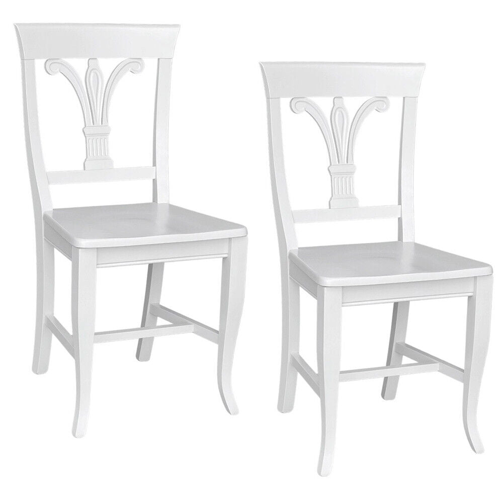 Sedia in legno MIA  laccato bianco con seduta in massello x 2