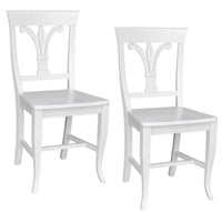 Sedia in legno MIA  laccato bianco con seduta in massello x 2