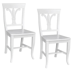 Sedia in legno MIA  laccato bianco con seduta in massello x 2