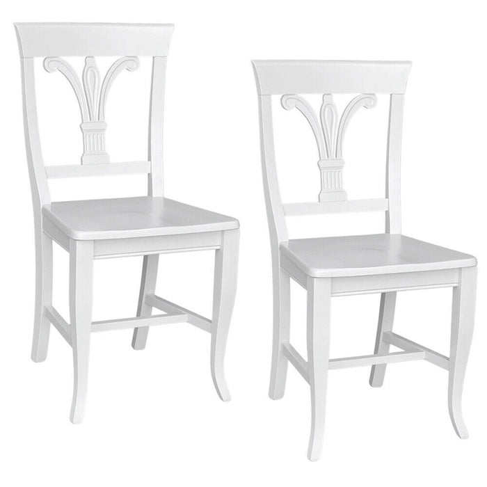 Sedia in legno MIA  laccato bianco con seduta in massello x 2