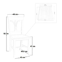 Sedia in legno MIA  laccato bianco con seduta in massello x 2
