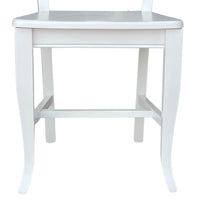 Sedia in legno MIA  laccato bianco con seduta in massello x 2