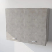 Pensile Cucina  in Legno Nobilitato Cemento , Mobile Alto con 2 Ante, Pensile Componibile Moderno Made in Italy (H72XL90XP33cm)