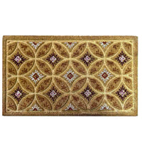 Zerbino classico rettangolare in cocco fantasia cerchi cm 45 x cm 75