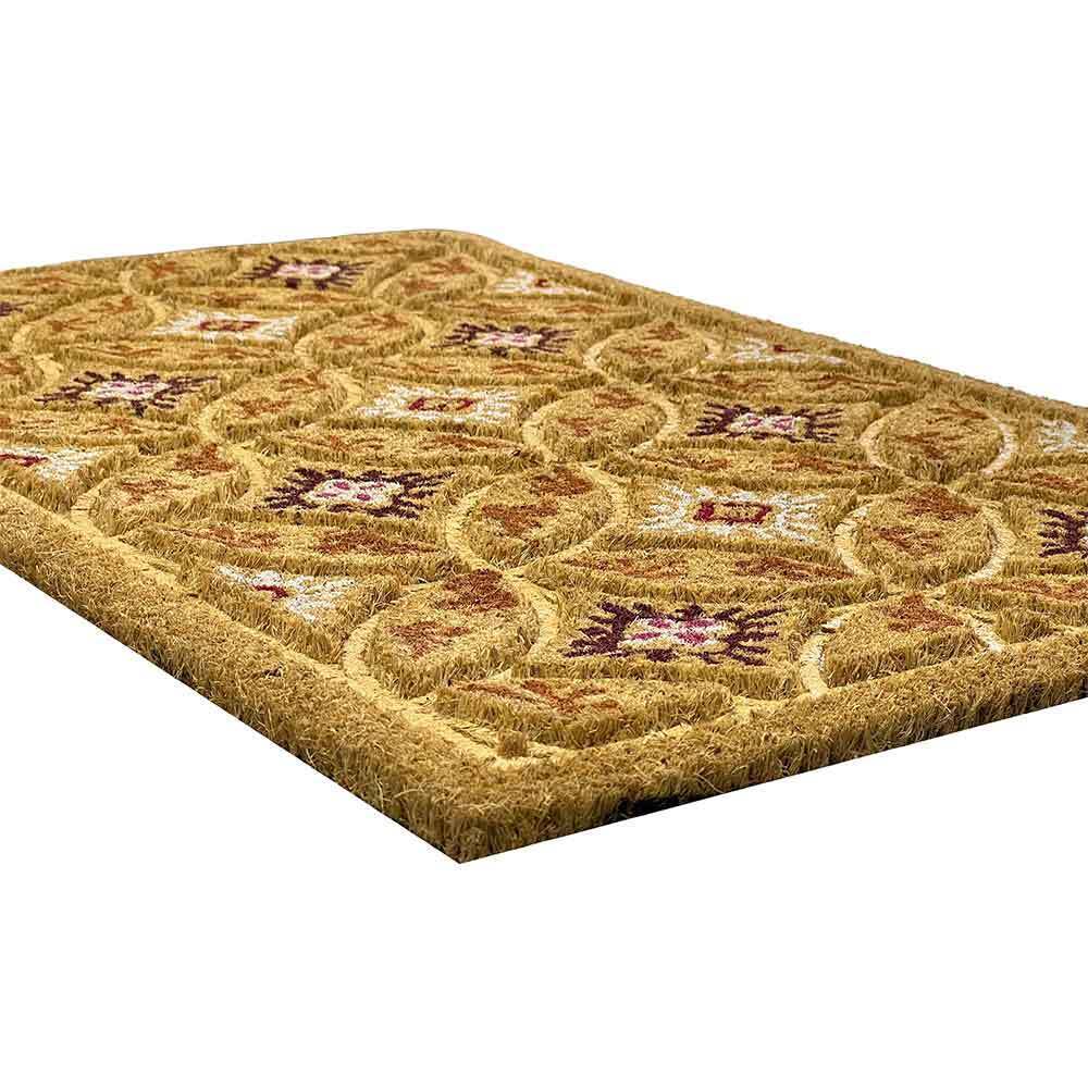 Zerbino classico rettangolare in cocco fantasia cerchi cm 45 x cm 75