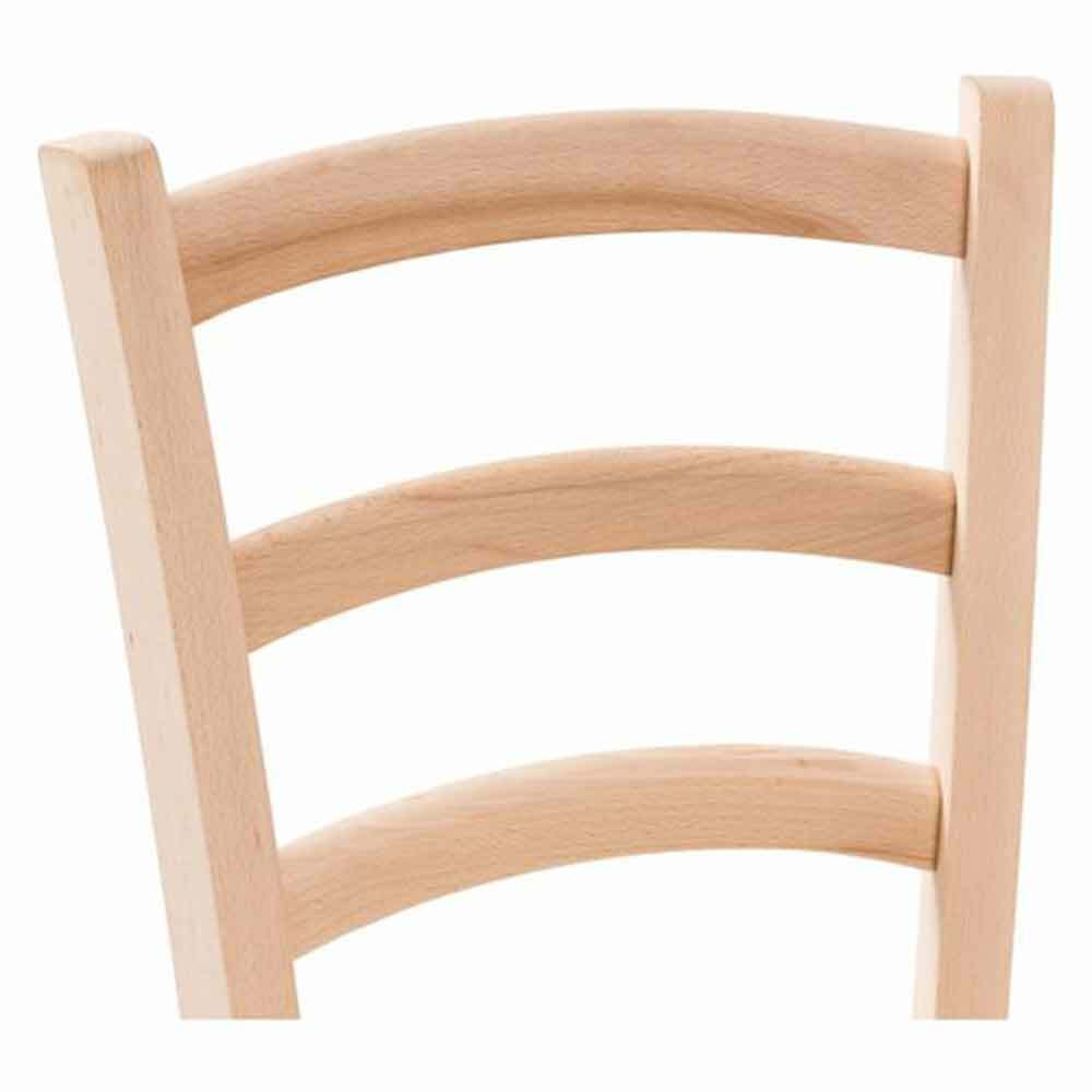 Sedia modello Venezia con seduta in legno grezza da verniciare