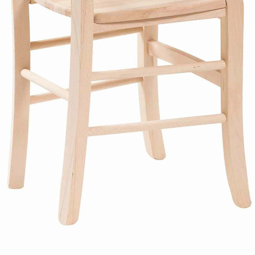 Sedia modello Venezia con seduta in legno grezza da verniciare
