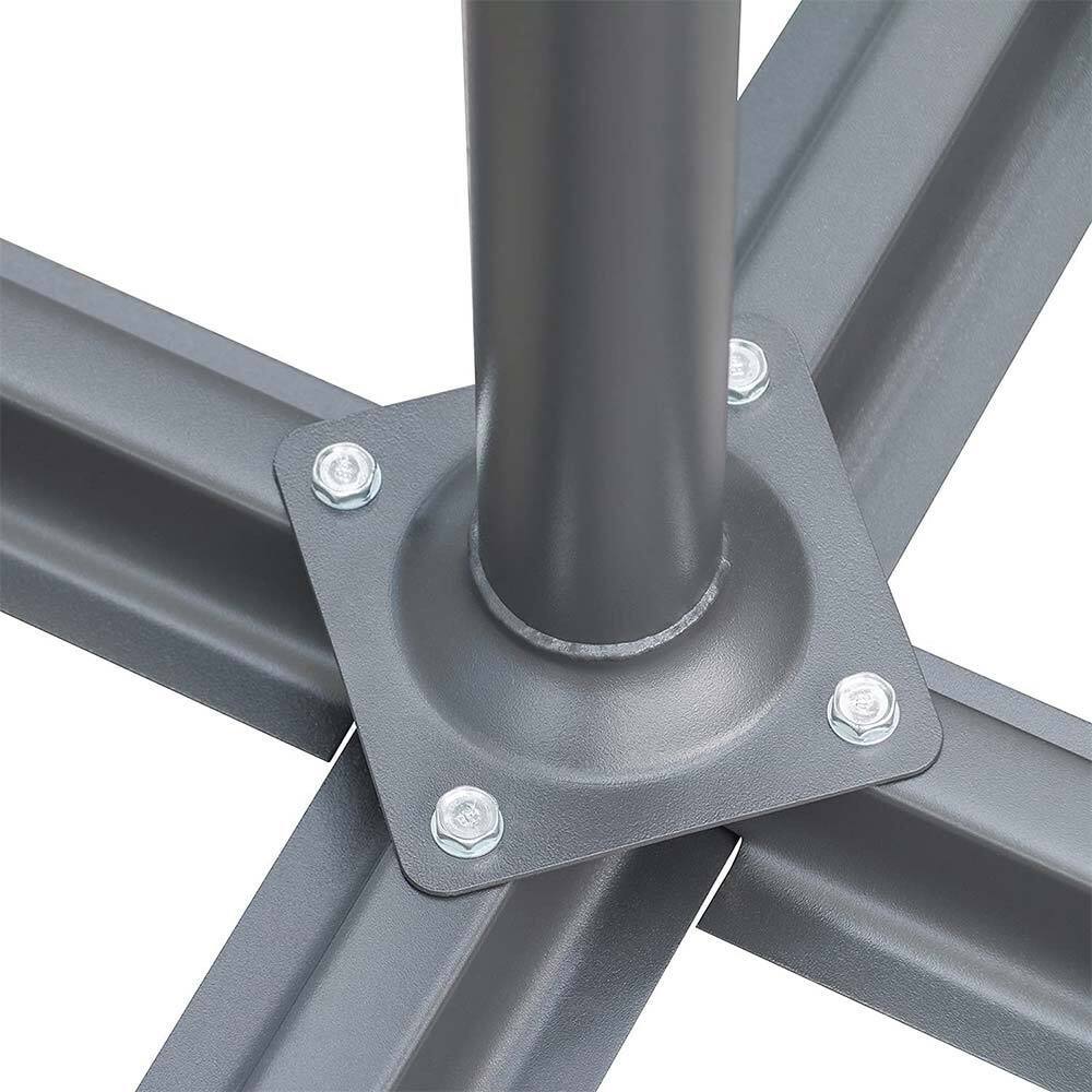 Ombrellone da giardino 3 m a 8 stecche bianco avorio con manovella