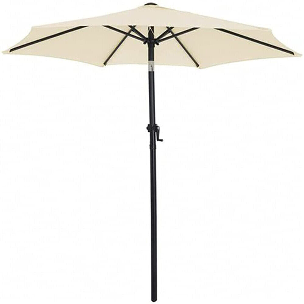 Ombrellone da giardino bianco palo centrale diametro m 3 esagonale