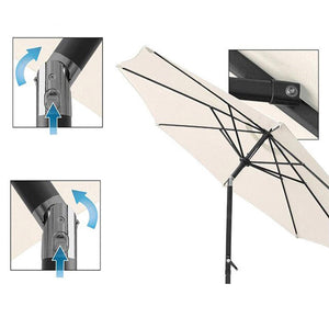 Ombrellone da giardino bianco palo centrale diametro m 3 esagonale