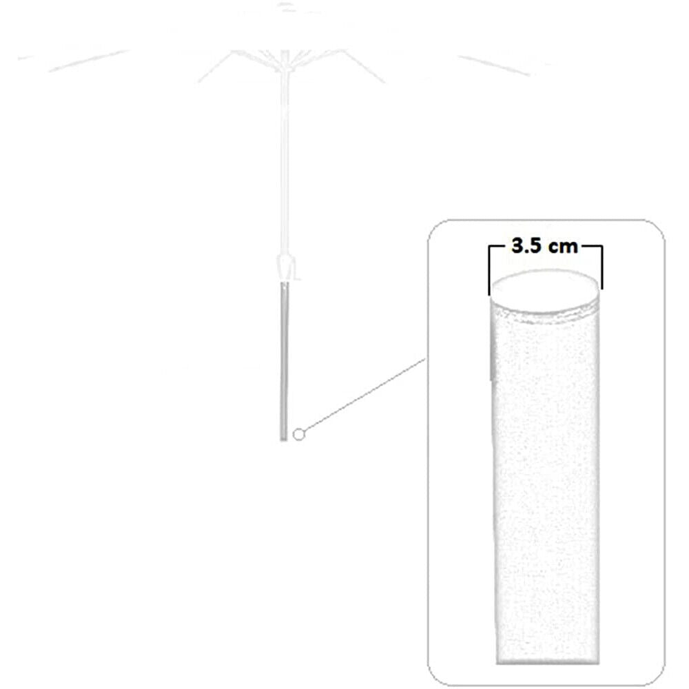 Ombrellone da giardino bianco palo centrale diametro m 3 esagonale