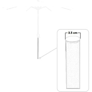 Ombrellone da giardino bianco palo centrale diametro m 3 esagonale