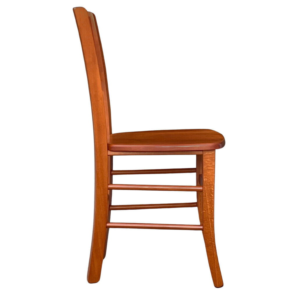 Sedia in legno Amelia ciliegio con seduta in legno massello x 2