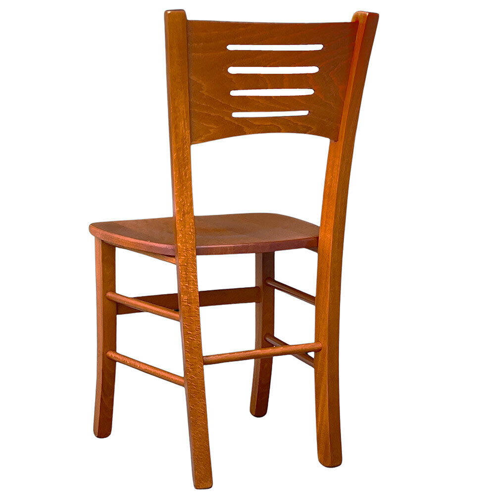 Sedia in legno Amelia ciliegio con seduta in legno massello x 2