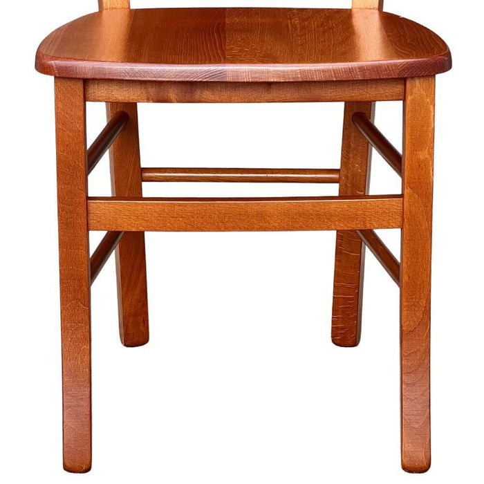 Sedia in legno Amelia ciliegio con seduta in legno massello x 6