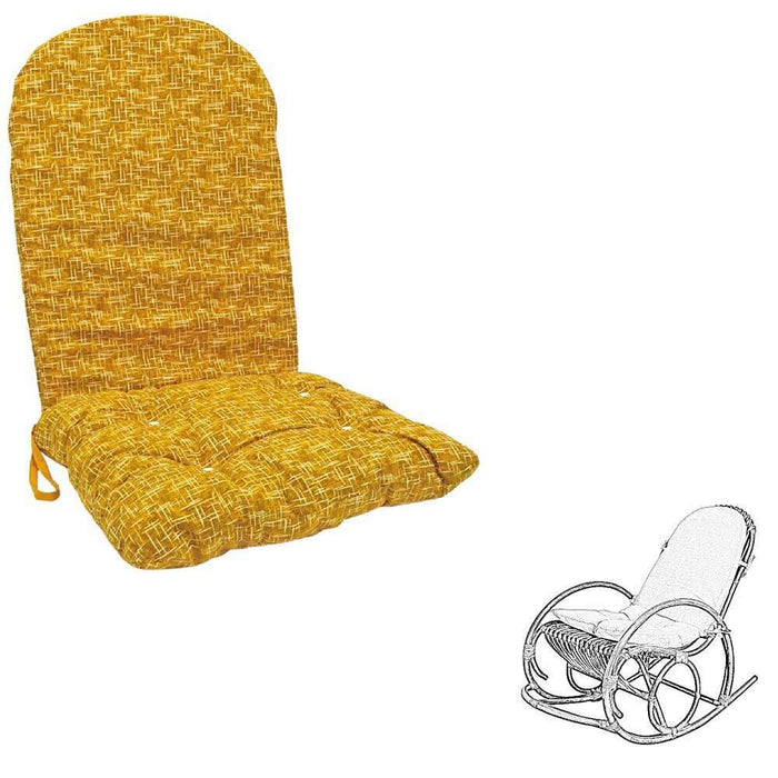 Cuscino per dondolo in bambù fantasia senape