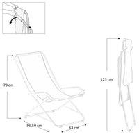 Sedia sdraio dondolina fiam acciaio bianco telo blu 123TX BSBk