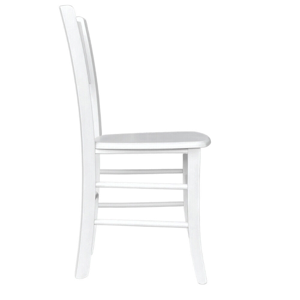 Sedia in legno Amelia bianco laccato con seduta in legno massello x 6