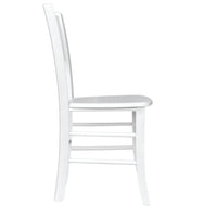 Sedia in legno Amelia bianco laccato con seduta in legno massello x 6