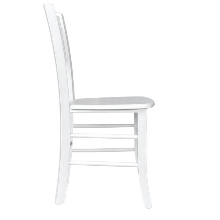 Sedia in legno Amelia bianco laccato con seduta in legno massello x 6