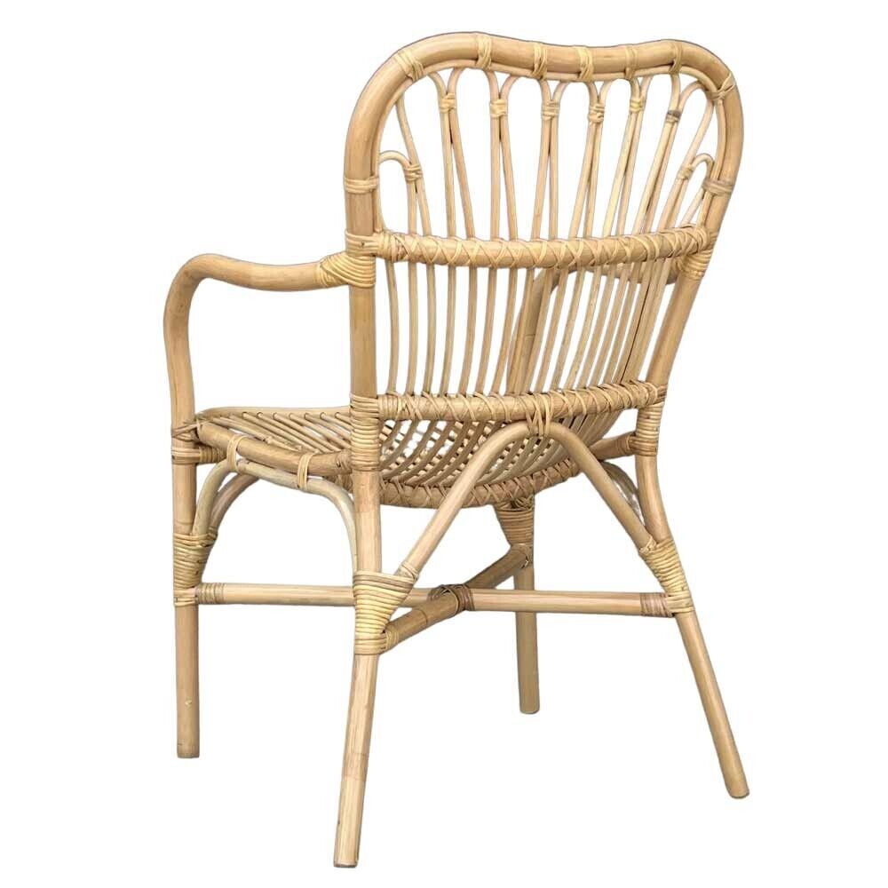 Salotto Mandola in legno di bambu e vimini naturale con 2 poltrone e 1 tavolino