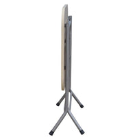 Tavolo richiudibile cm 60 x 60 in ferro con piano effetto legno