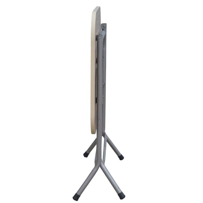Tavolo richiudibile cm 60 x 60 in ferro con piano effetto legno