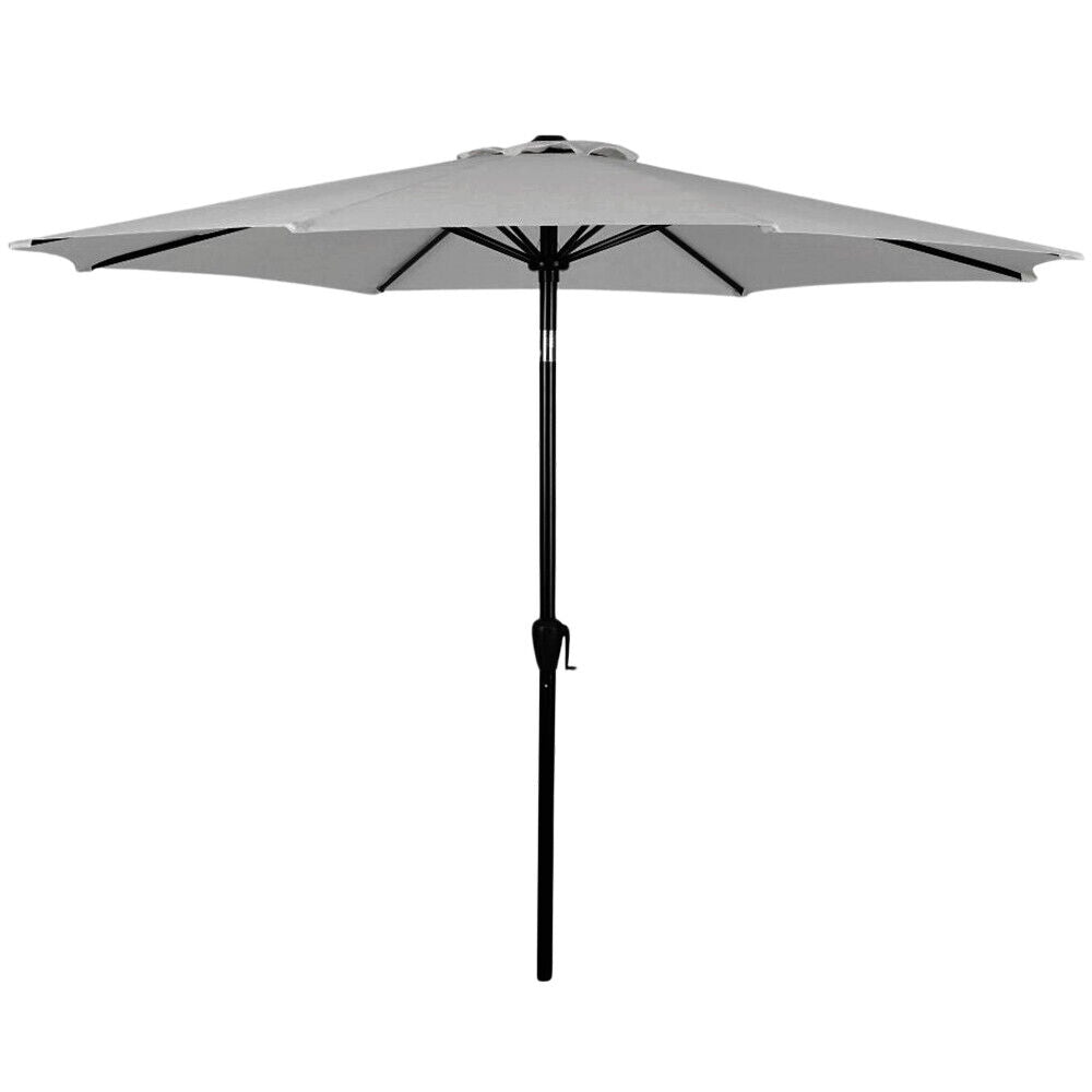 Ombrellone da giardino grigio palo centrale diametro m 2,40 esagonale