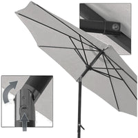 Ombrellone da giardino grigio palo centrale diametro m 2,40 esagonale