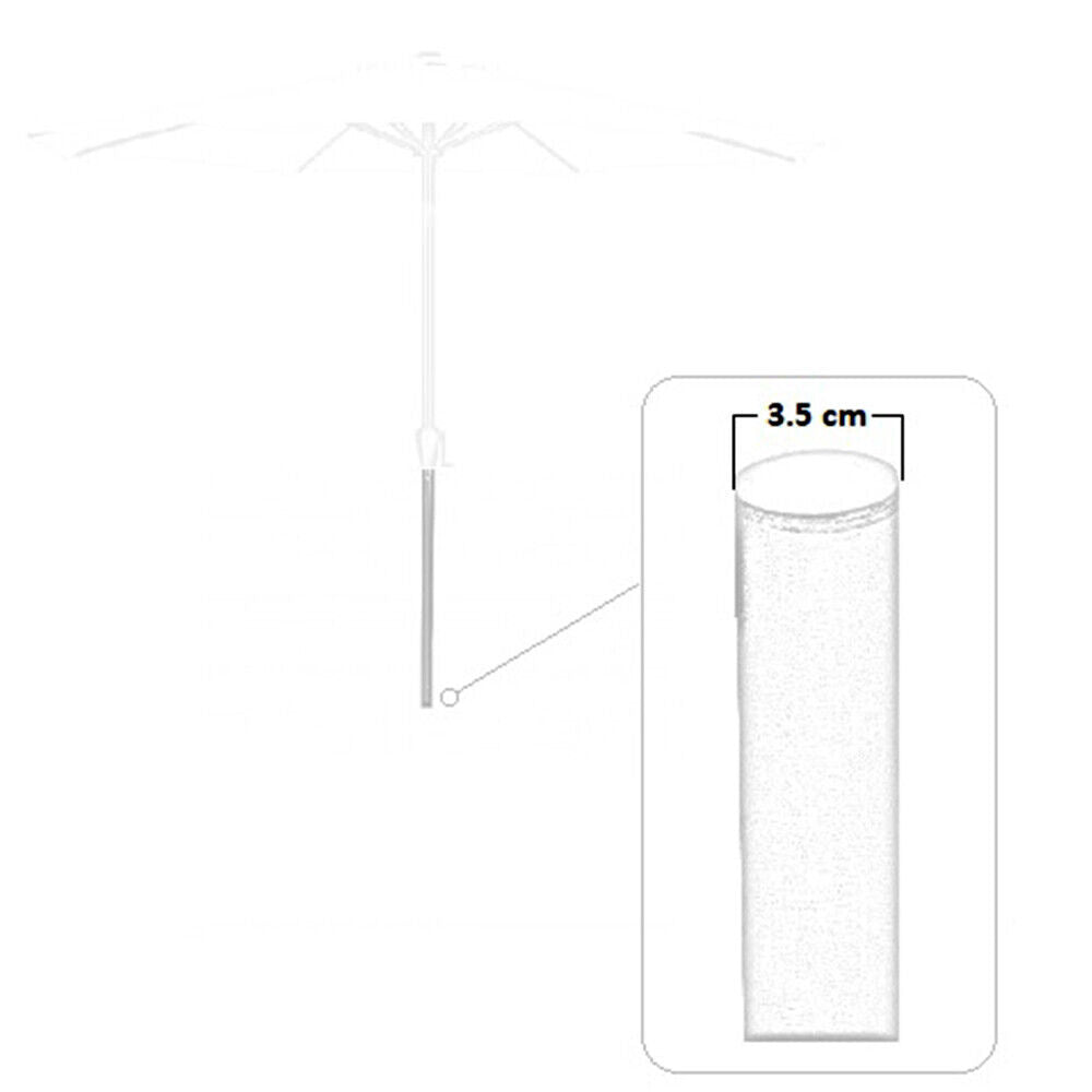 Ombrellone da giardino grigio palo centrale diametro m 2,40 esagonale