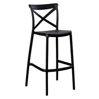 Sgabelli da bar coppia in plastica polipropilene nero sprint h 75 cm