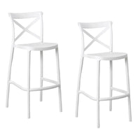Sgabelli da bar set da 2 bianco sprint plastica polipropilene h 75 cm
