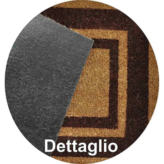 Zerbino classico rettangolare in fibra di cocco naturale cm 60 x 120 per casa