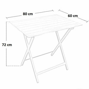 Tavolo naturale lux in legno da cm 80x60 richiudibile